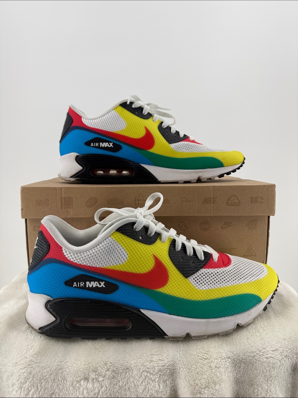 Nike Multicolor Air Max Sneakers - Red, Yellow, Blue, Green, White